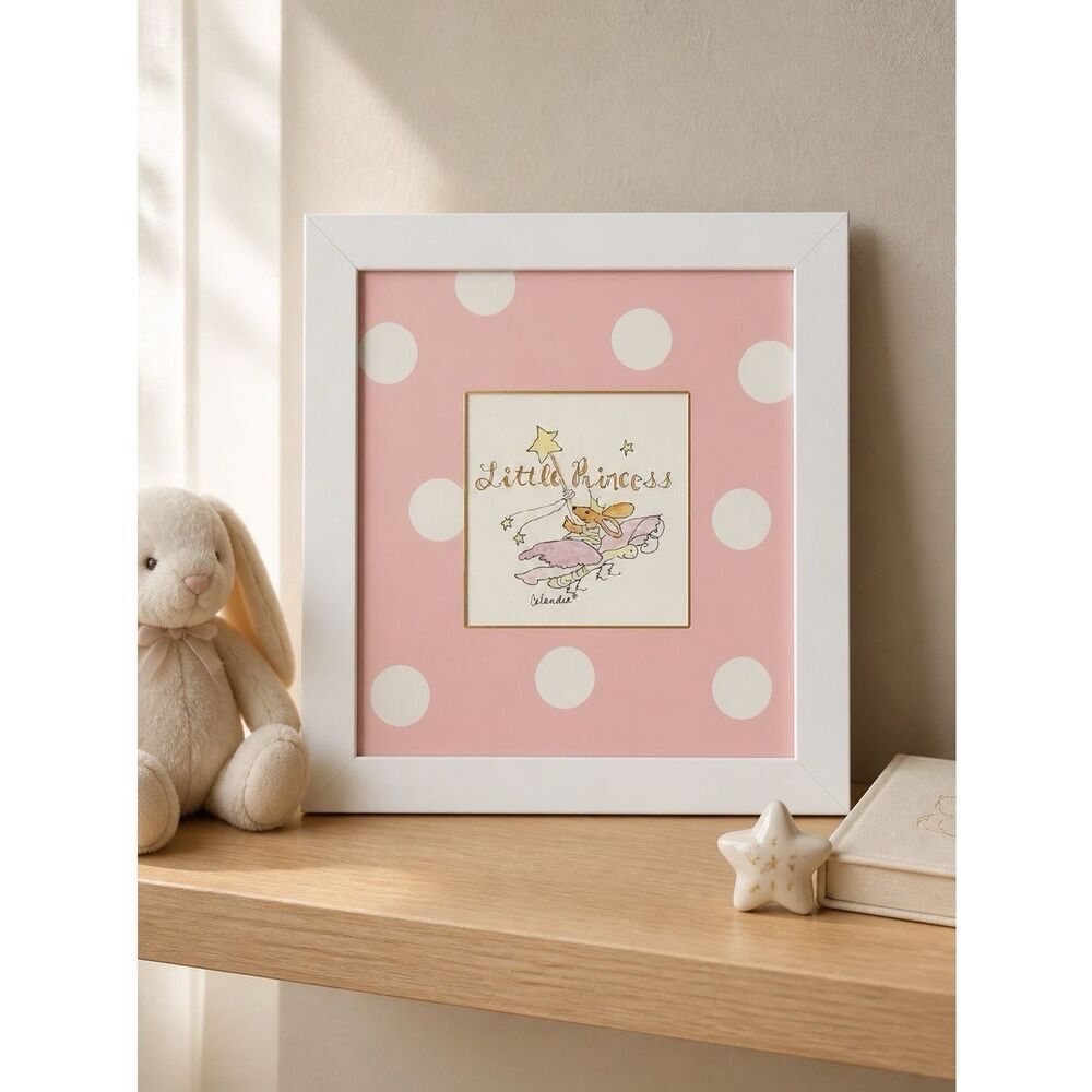 Little Princess Framed Wall Art with Bow - Picture 1 of 4